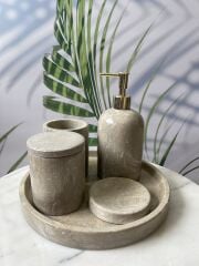 Yeşil Mermer Banyo Seti