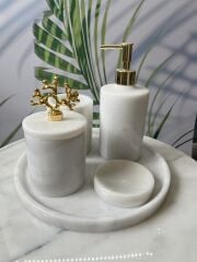 Beyaz Mermer Banyo Seti