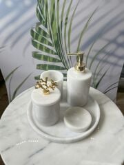 Beyaz Mermer Banyo Seti