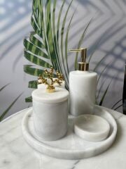 Beyaz Mermer Banyo Seti