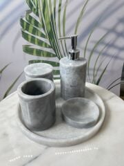 Gri Mermer Banyo Seti
