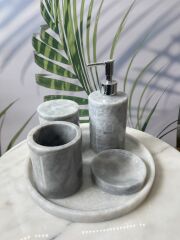 Gri Mermer Banyo Seti