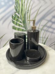 Siyah Mermer Banyo Seti