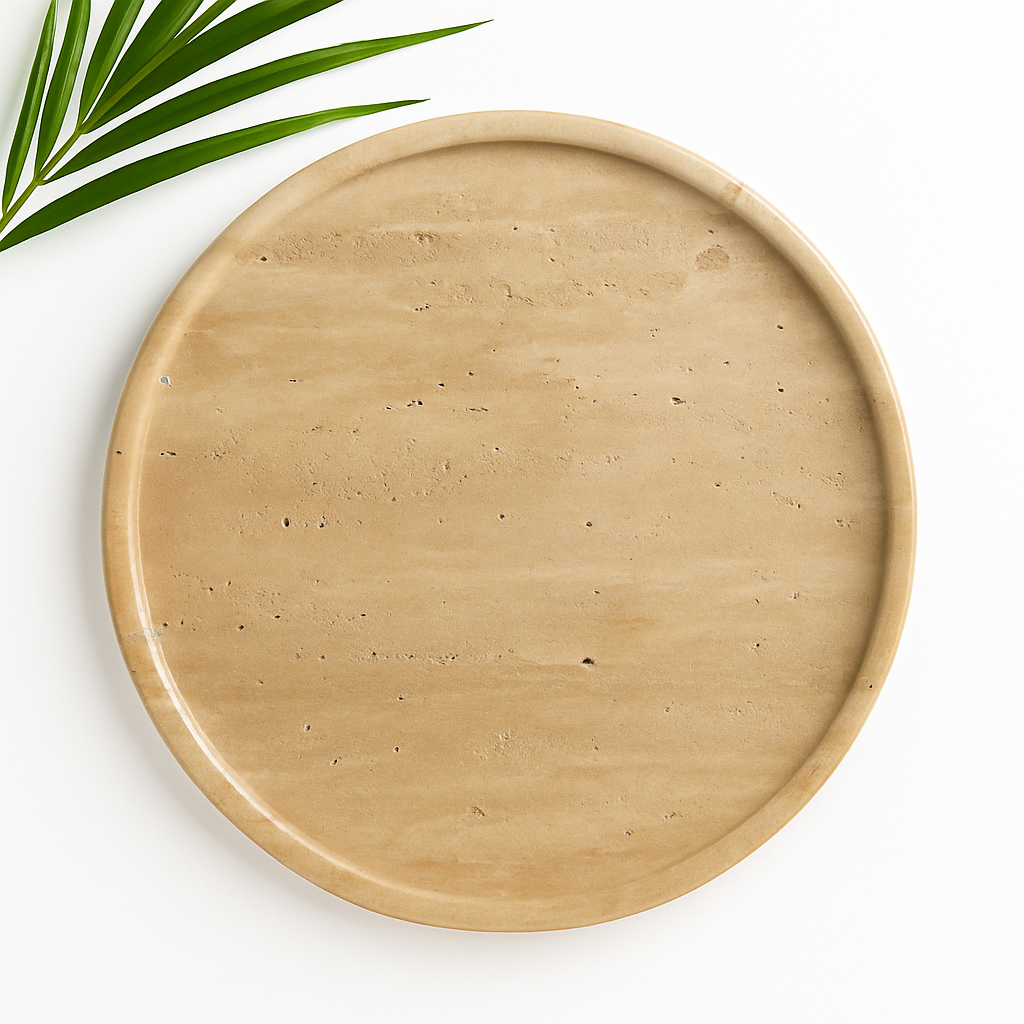 Traverten Dekoratif Tepsi