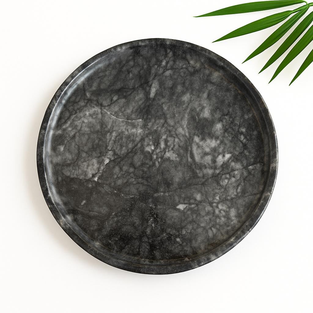 Siyah Dekoratif Tepsi