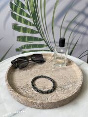 Noche Traverten Dekoratif Tepsi