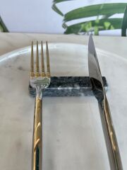 Bursa Siyah Çatal Bıçak Tutucu 6'lı Set