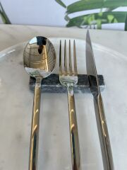 Bursa Siyah Çatal Bıçak Tutucu 6'lı Set