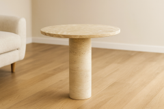 Traverten Yan Sehpa (45cm)