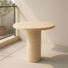 Traverten Yan Sehpa (45cm)