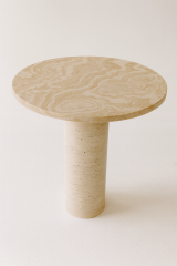 Traverten Yan Sehpa (30 CM)