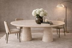 AURA 2 TRAVERTEN YEMEK MASASI