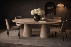 AURA 2 TRAVERTEN YEMEK MASASI