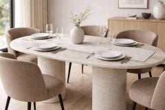 AURA 5 TRAVERTEN YEMEK MASASI