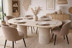 AURA 5 TRAVERTEN YEMEK MASASI