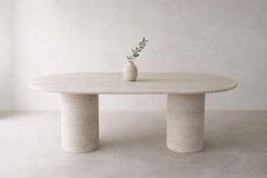 AURA 5 TRAVERTEN YEMEK MASASI