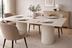 AURA 6 TRAVERTEN YEMEK MASASI