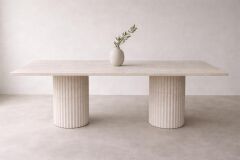 AURA 6 TRAVERTEN YEMEK MASASI