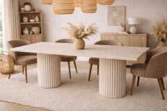 AURA 6 TRAVERTEN YEMEK MASASI