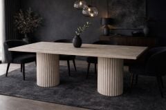 AURA 6 TRAVERTEN YEMEK MASASI