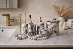 Menekşe Mermer 7li Banyo Seti