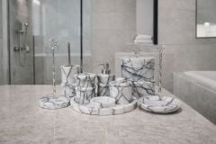 Leylak Mermer 7li Banyo Seti