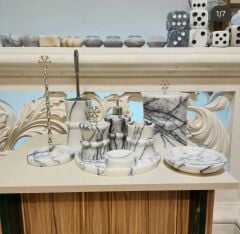 Leylak Mermer 7li Banyo Seti