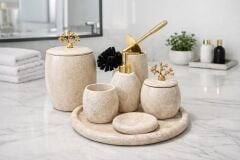 Traverten 7li Banyo Seti