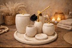 Traverten 7li Banyo Seti