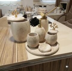 Traverten 7li Banyo Seti